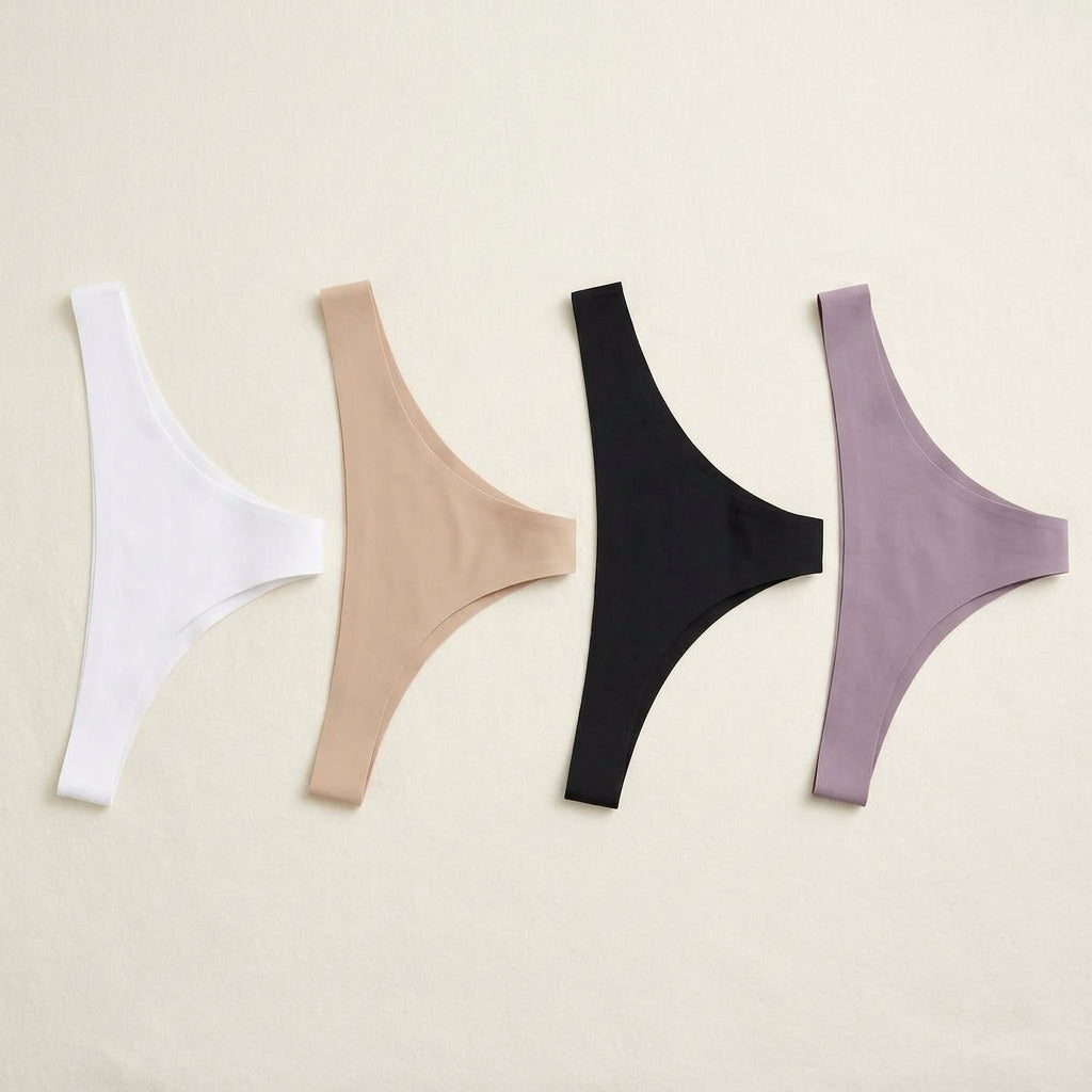 Clementine Invisible in white, beige, black and purple